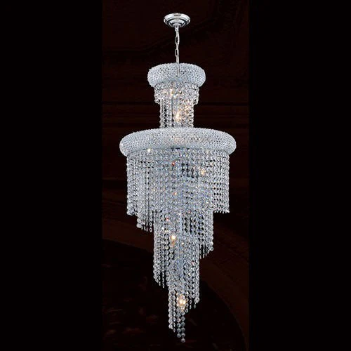 10-Light Chrome Finish with Clear-Crystals Chandelier - Image 1