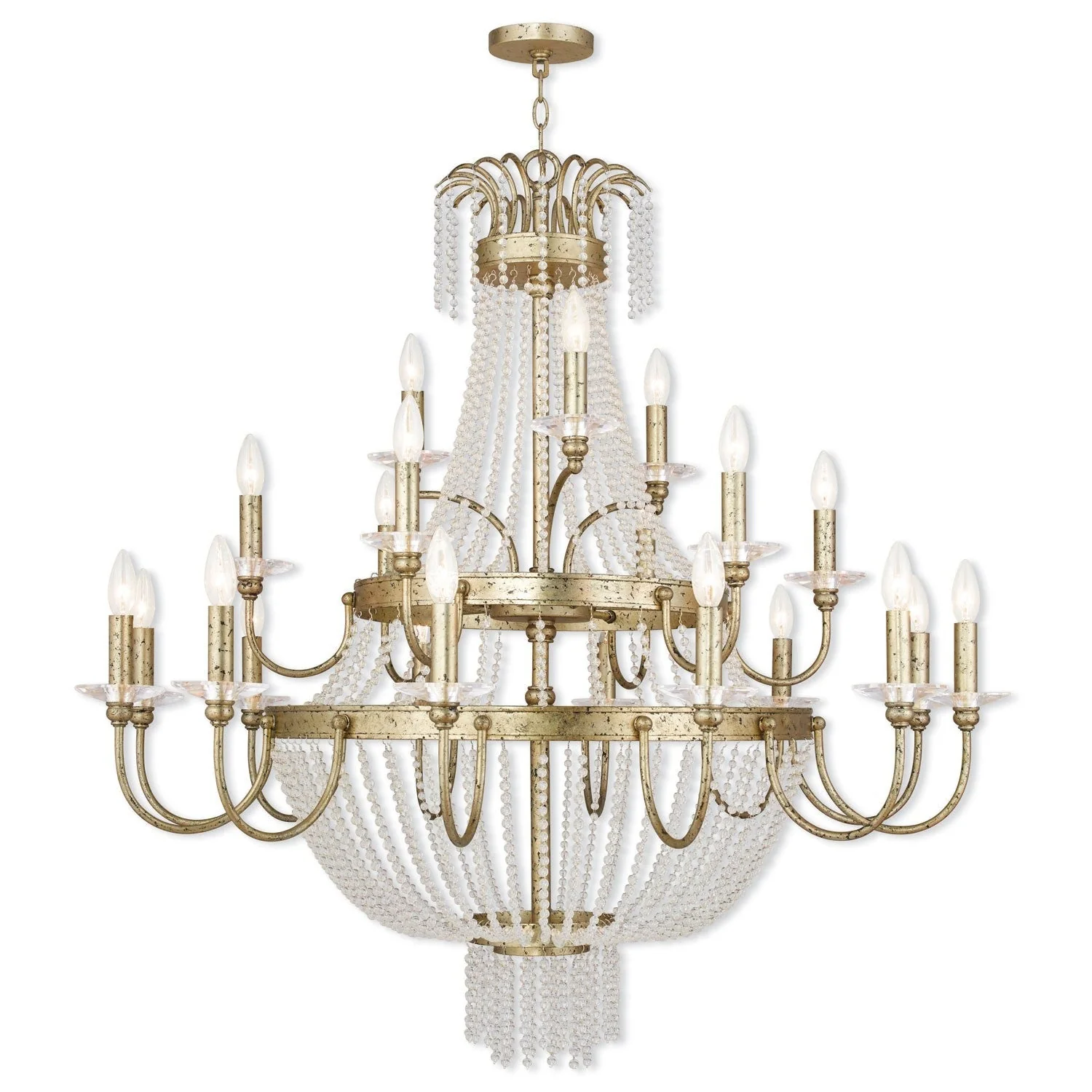 Gold 42-Inch 21-Light Foyer Chandelier - Image 1