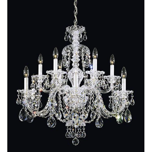 12-Light Clear Heritage Handcut Crystal Chandelier, 29W x 30H x 29D - Image 1