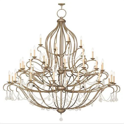 Silver Leaf 79.5-Inch 44-Light Grand Foyer Chandelier - Image 1