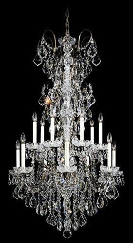 Gold 14-Light Clear Heritage Handcut Crystal Chandelier, 32W x 53H x 32D - Image 1
