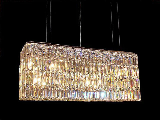 8 light polished chrome Contemporary Crystal Chandelier - Image 1
