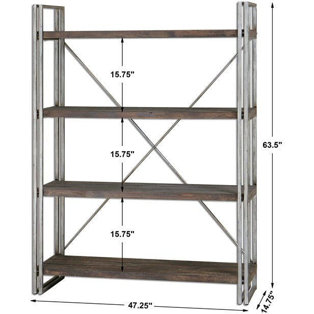 Uttermost Greeley Rustic Modern Etagere Bookcase - Image 3
