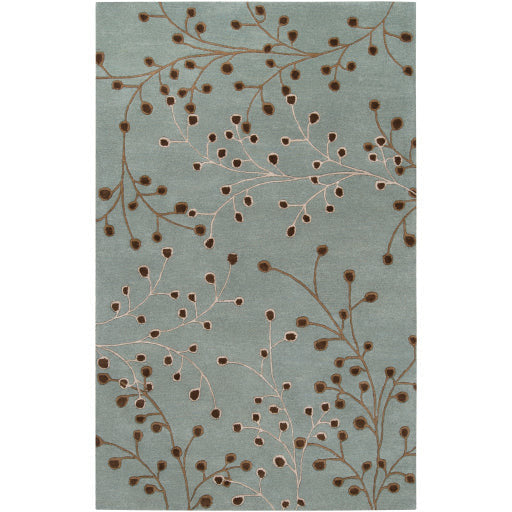 Surya Rugs Athena Collection Gray, Dusty Sage & Dark Brown Area Rug ATH-5058 - Image 1