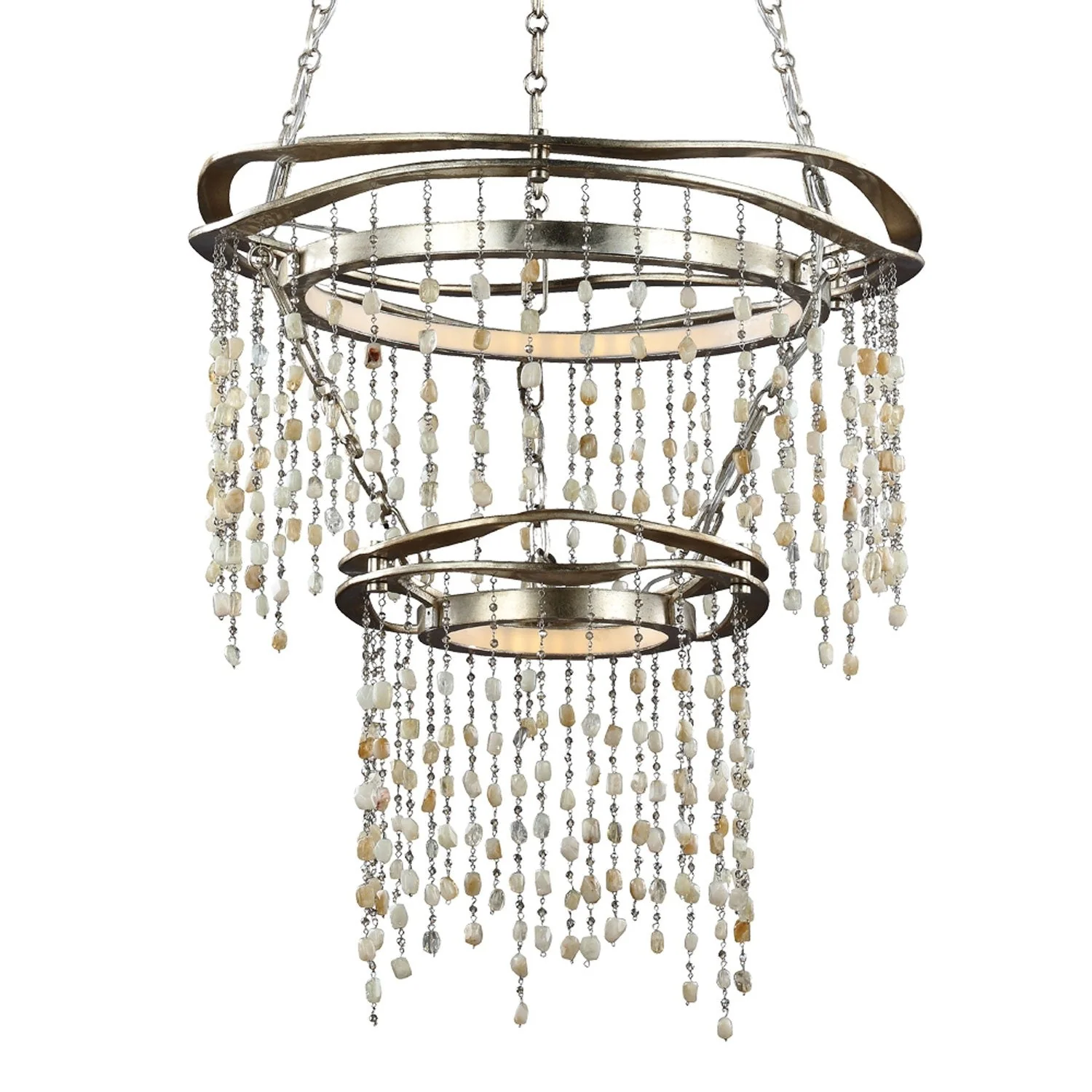 Leaf Antique Two-Light LED Chandelier - Image 1