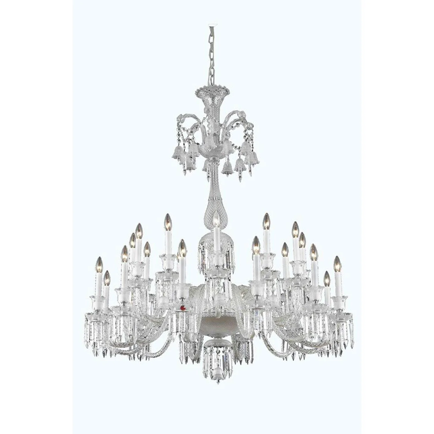 Majestic Chrome 24-Light Chandelier with Elegant Cut Crystal - Image 1