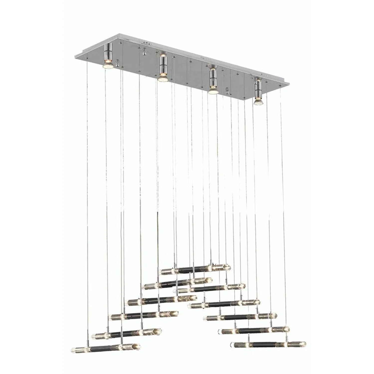 Alpha Chrome 22-Light Chandelier with Elegant Cut Crystal - Image 1