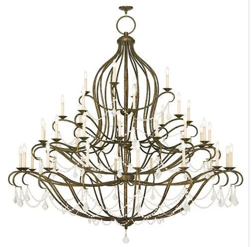 Bronze 79.5-Inch 44-Light Grand Foyer Chandelier - Image 1