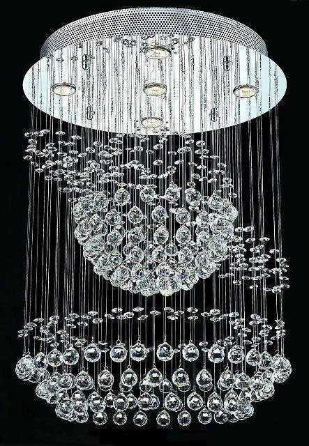 5 light polished chrome Contemporary galaxy Crystal Chandelier - Image 1