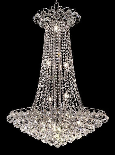15 Light crystal chandelier chrome plated - Image 1