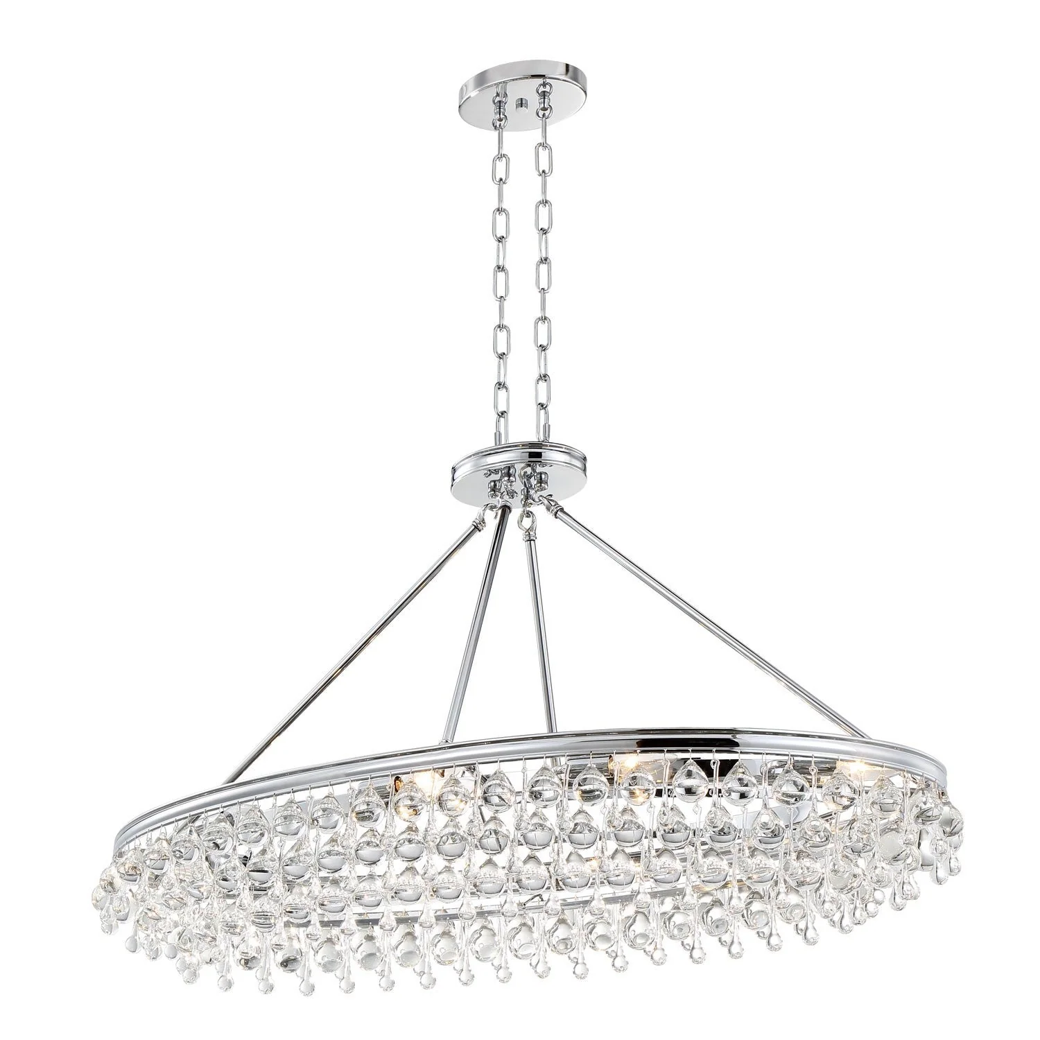 Group Calypso Polished Chrome 18-Inch Eight-Light Pendant - Image 1
