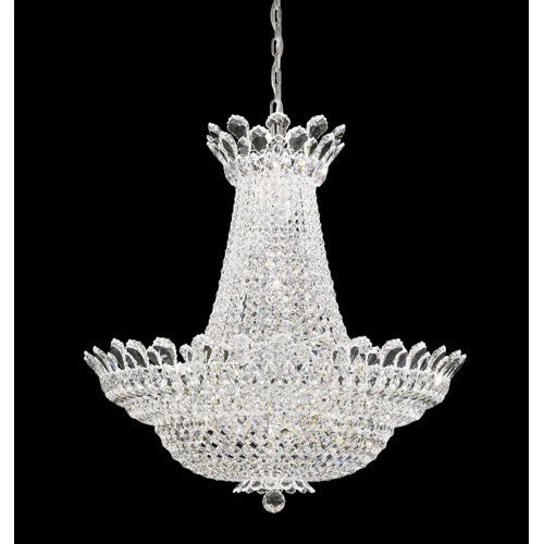 Silver 53-Light Crystal Swarovski Elements Pendant, 33W x 35H x 33D - Image 1