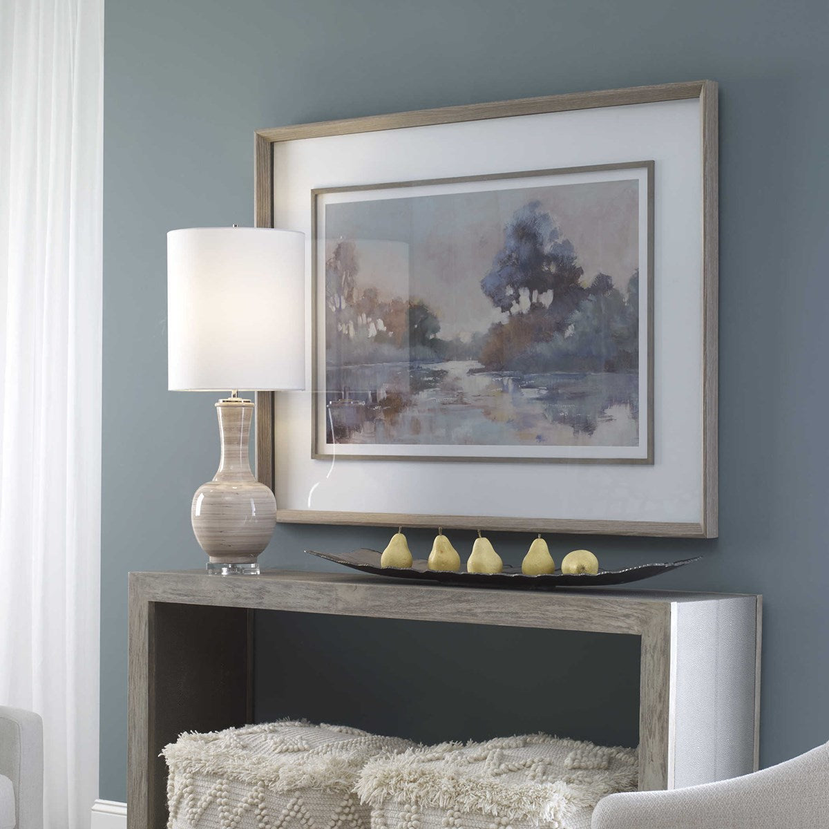 Uttermost Morning Lake Landscape Framed Print - Image 3