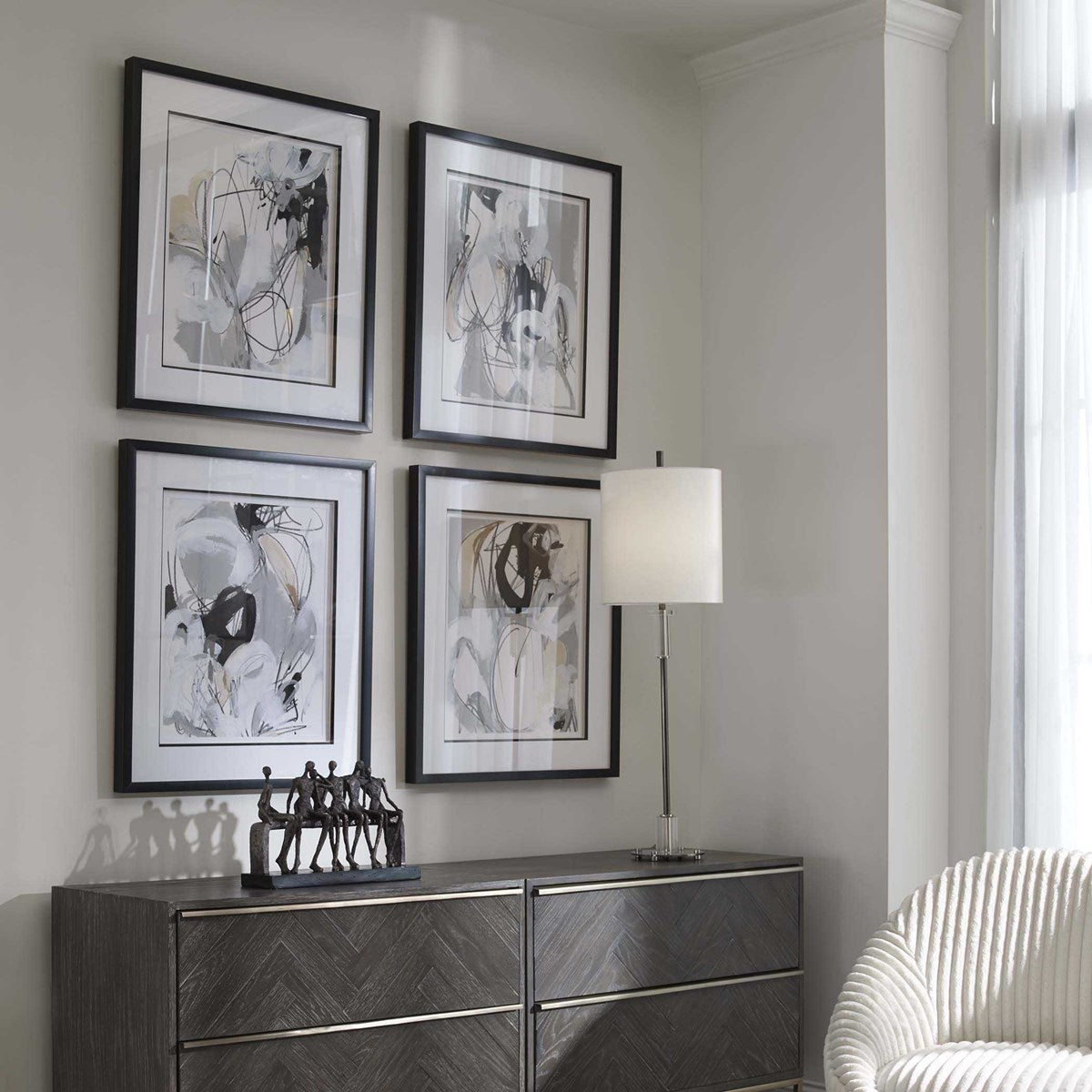 Uttermost Tangled Threads Set of 4 Framed Prints - Image 3