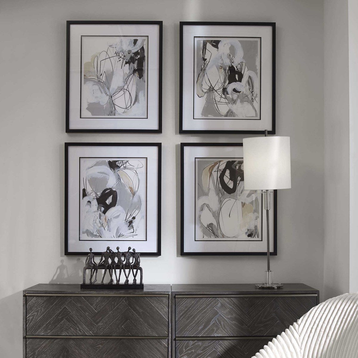 Uttermost Tangled Threads Set of 4 Framed Prints - Image 1
