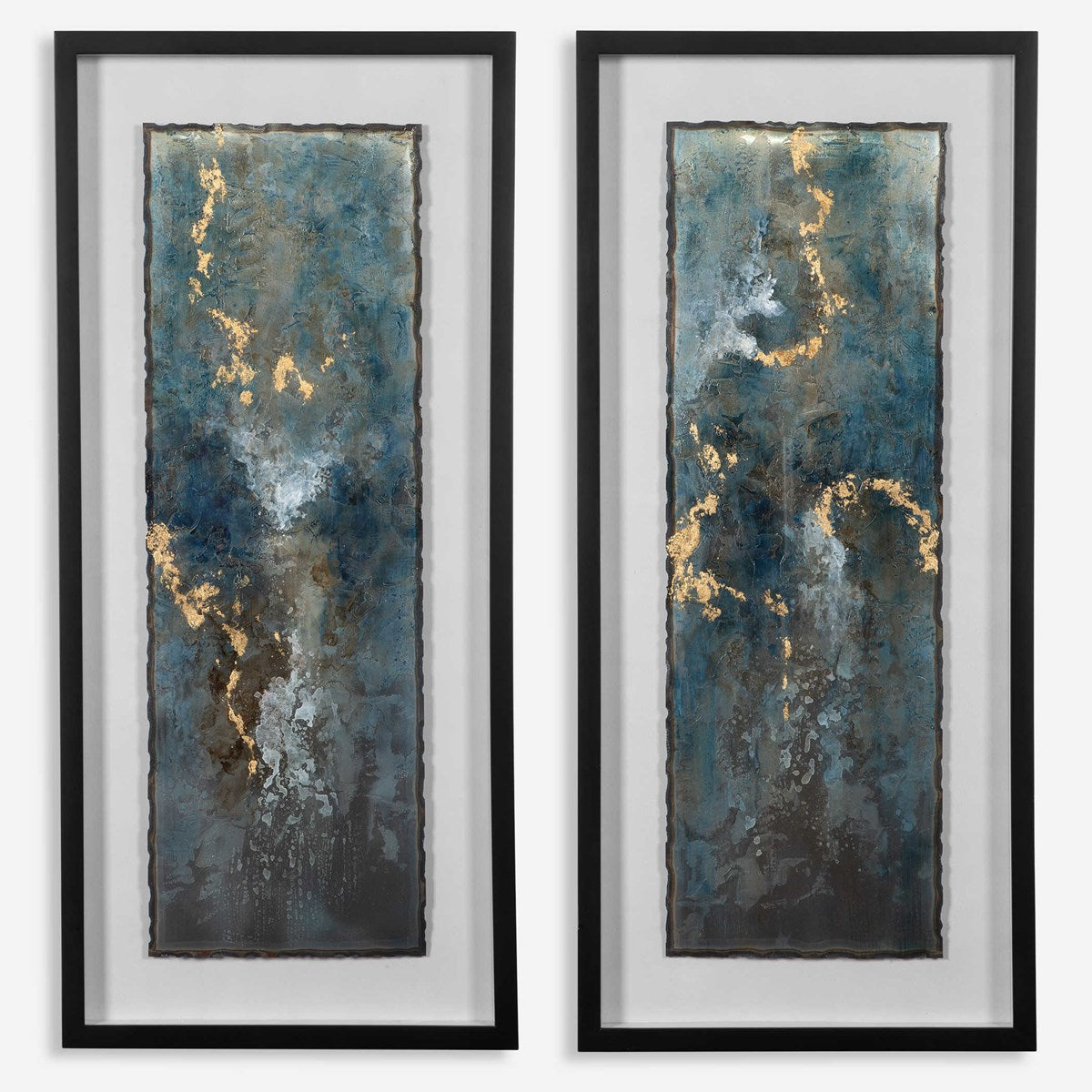 Uttermost Glimmering Agate Set of 2 Framed Prints - Image 1