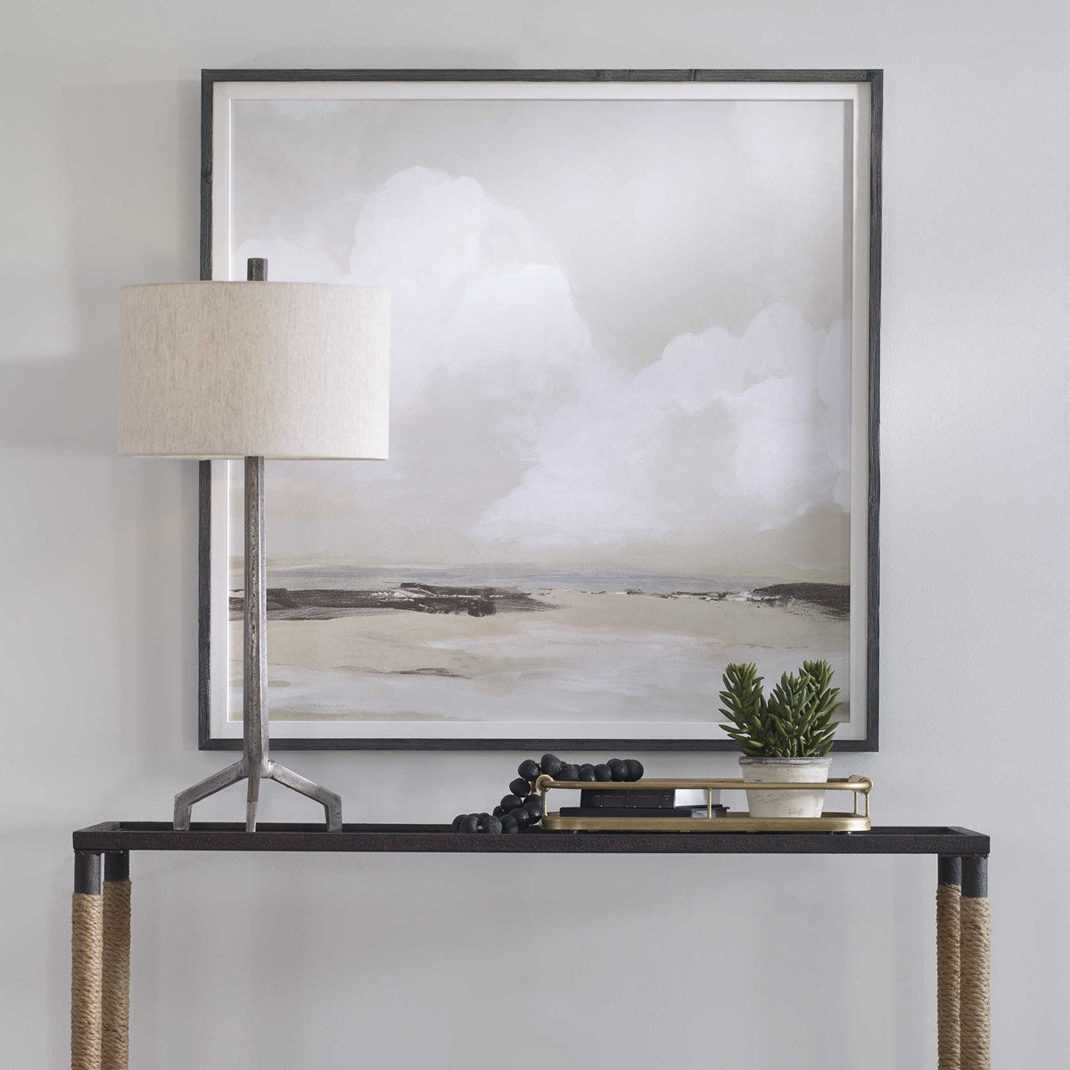 Uttermost Soft Clouds Landscape Framed Print - Image 1