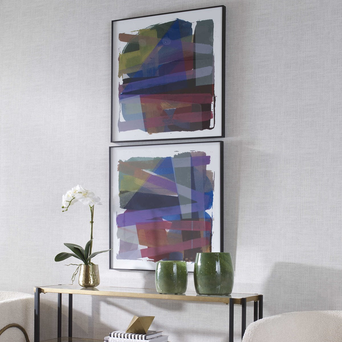 Uttermost Vivacious Set of 2 Modern Framed Prints - Image 3
