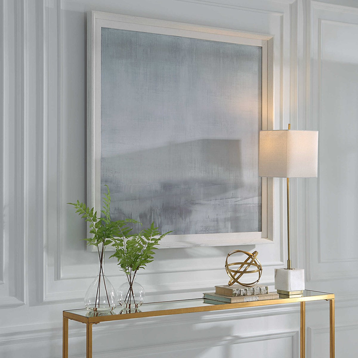 Uttermost Fate Neutral Light Gray and White Framed Print - Image 2