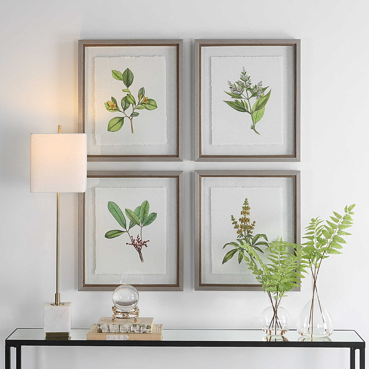 Uttermost Wildflower Study Set of 4 Framed Prints - Image 1