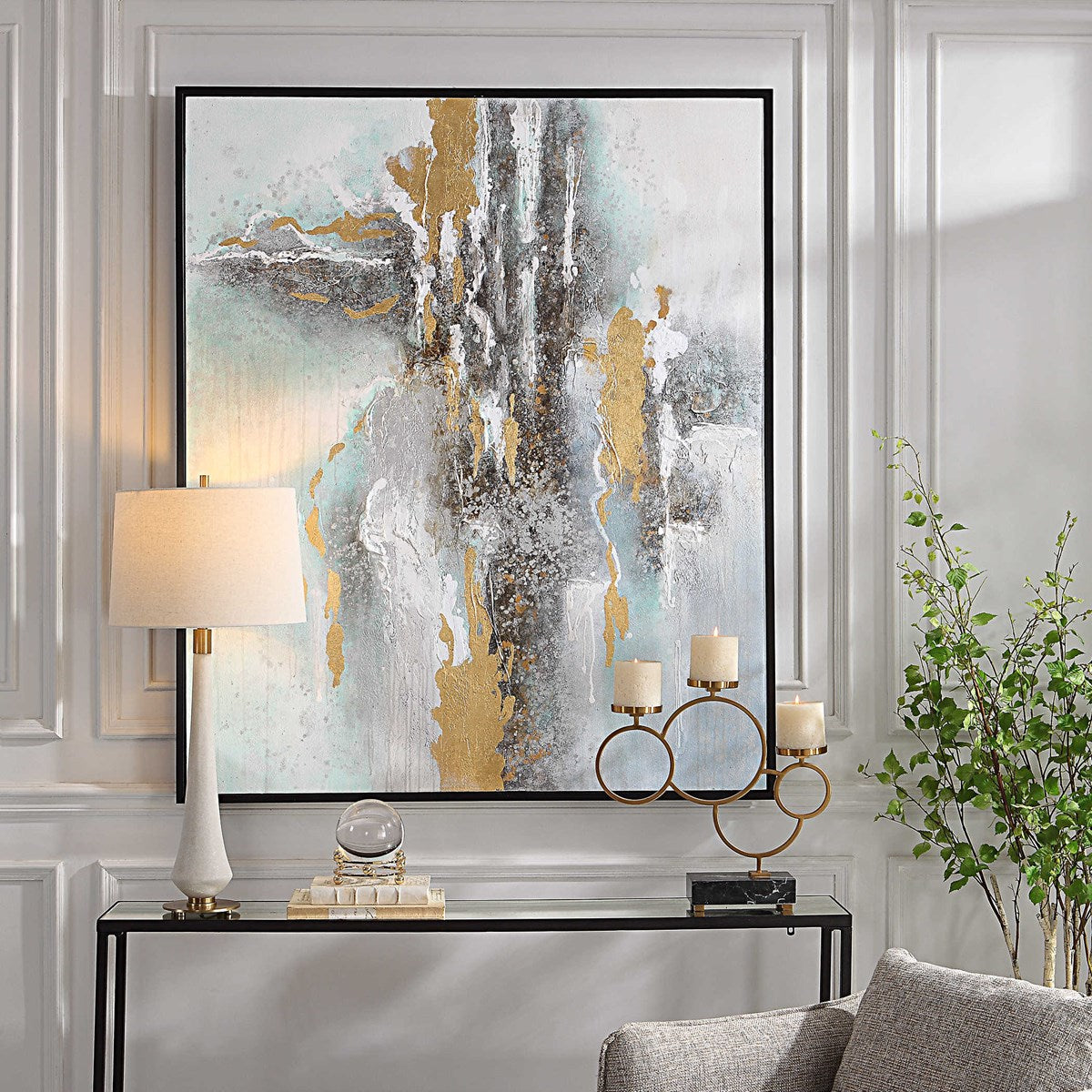 Uttermost Mountain Mist Hand Painted Canvas - Image 1