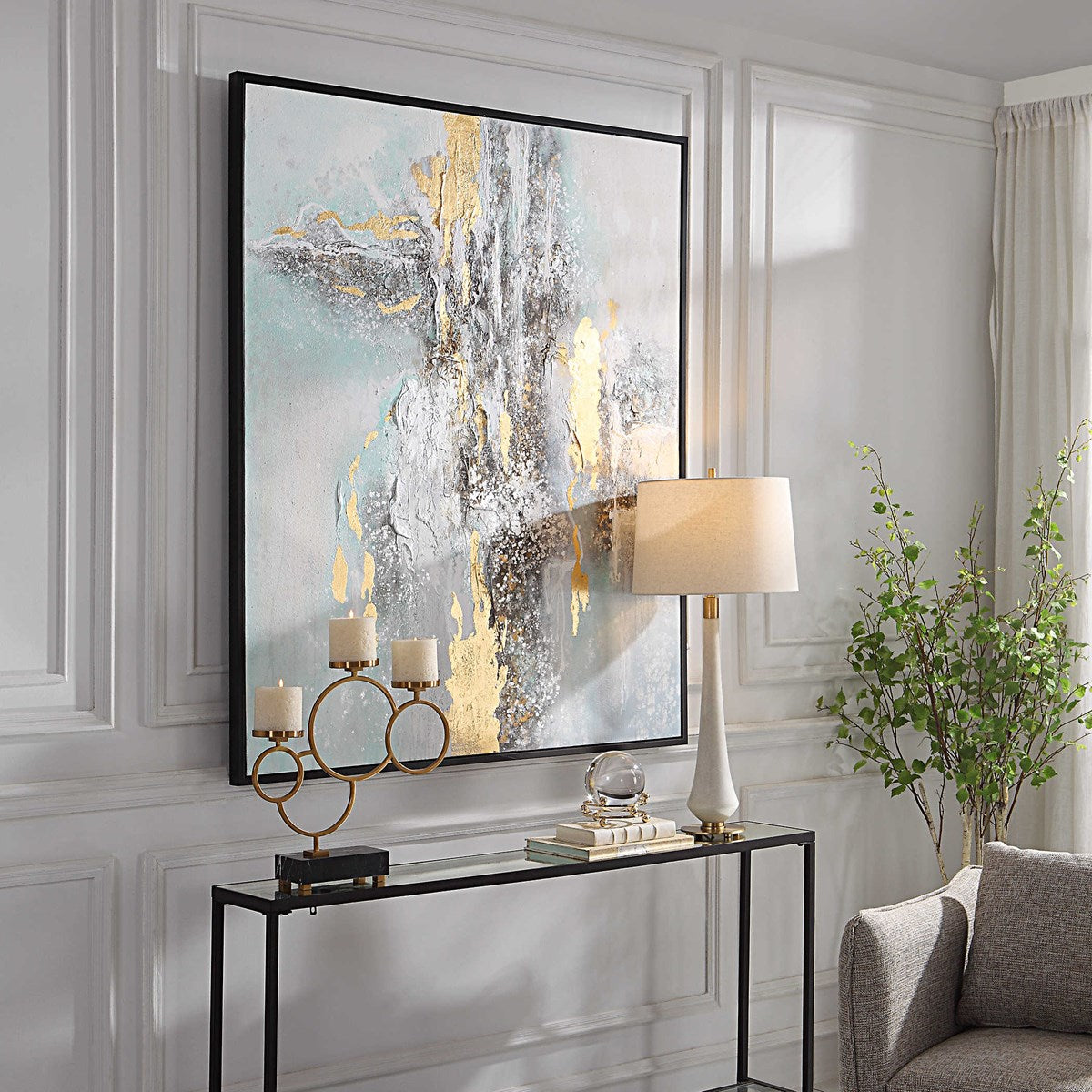 Uttermost Mountain Mist Hand Painted Canvas - Image 3