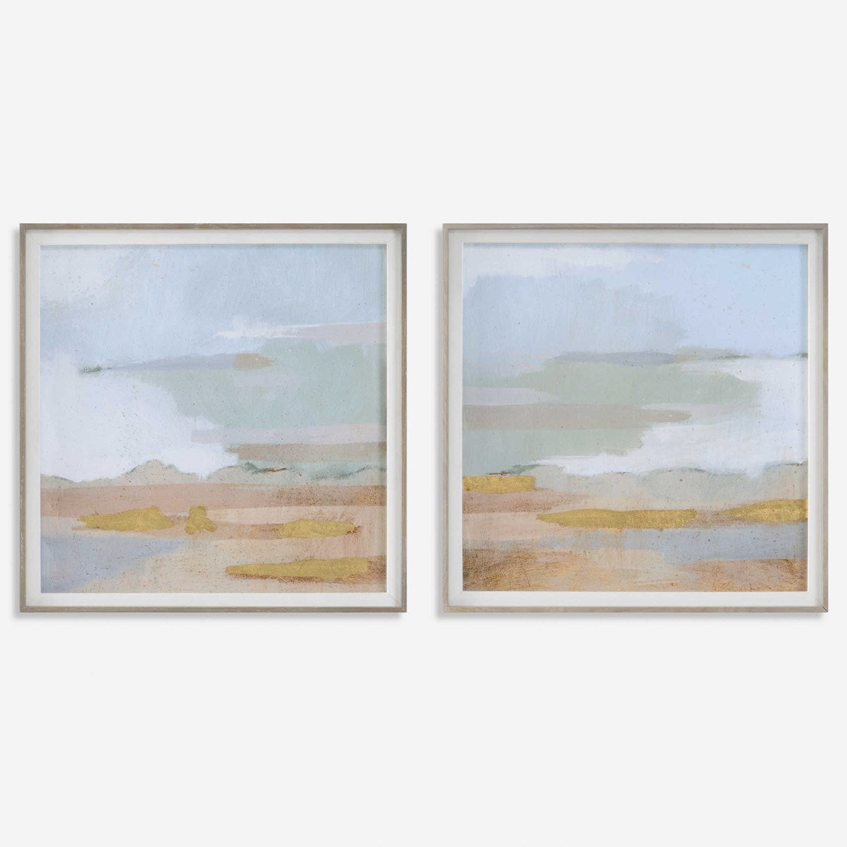 Uttermost Abstract Coastline Set of 2 Framed Prints - Image 2