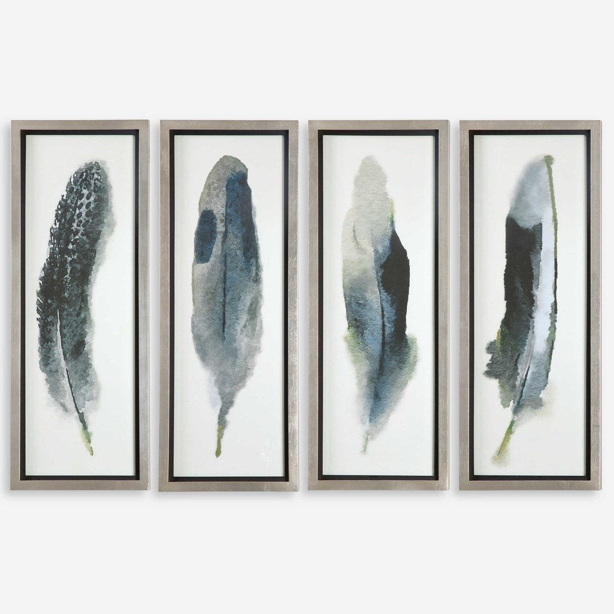 Uttermost Feathered Beauty Set of 4 Contemporary Framed Prints - Image 2