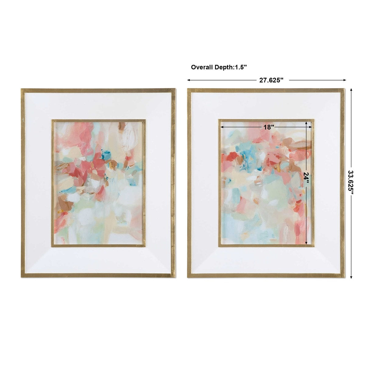 Uttermost A Touch Of Blush And Rosewood Fences Set of 2 Framed Prints - Image 3