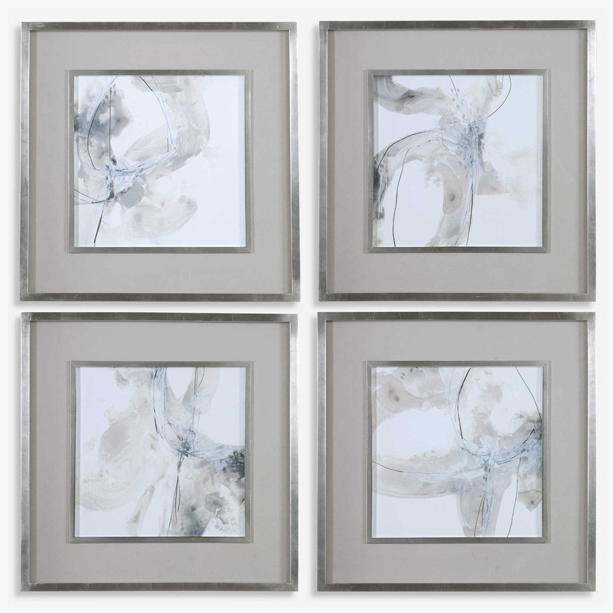Uttermost Divination Warm Gray and Charcoal Contemporary Set of 4 Framed Prints - Image 2