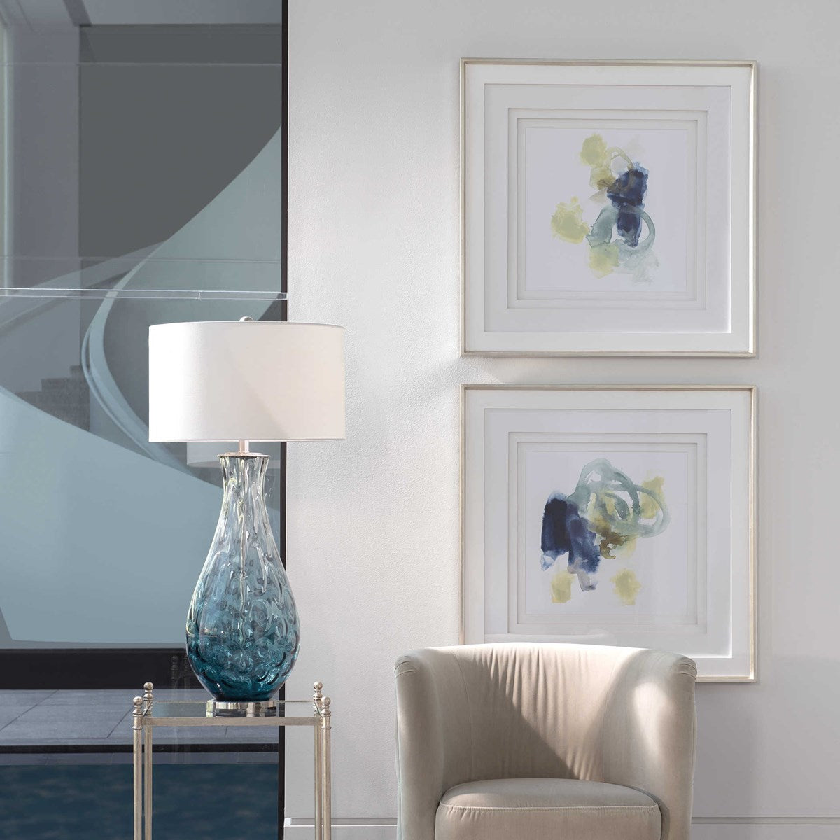 Uttermost Integral Motion Abstract Set of 2 Framed Prints - Image 1