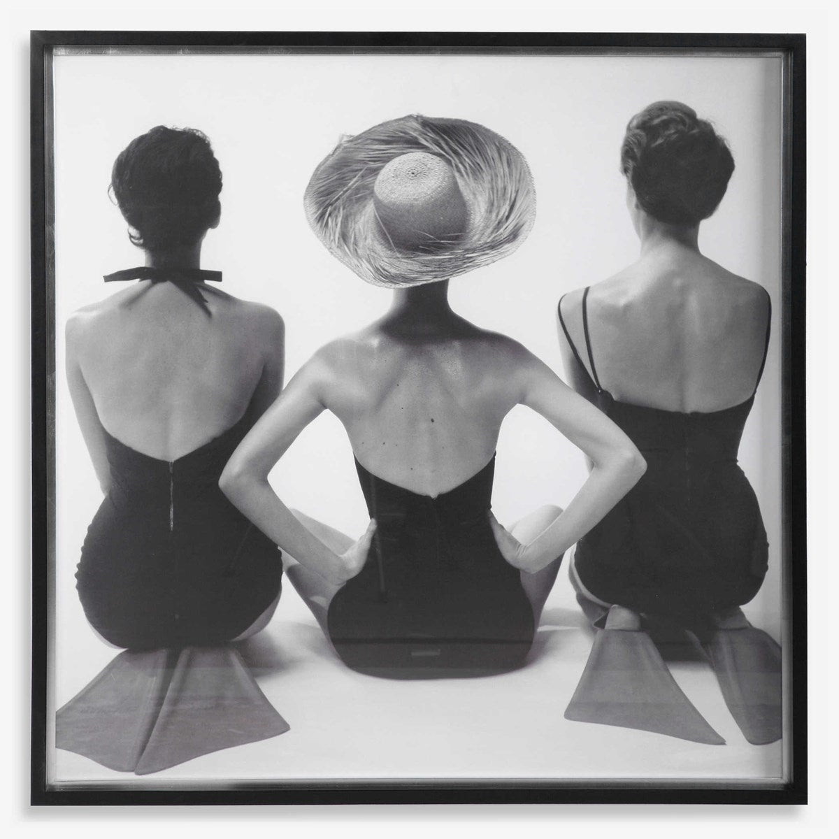 Uttermost Ladies' Swimwear1959 Black and White Framed Print - Image 2