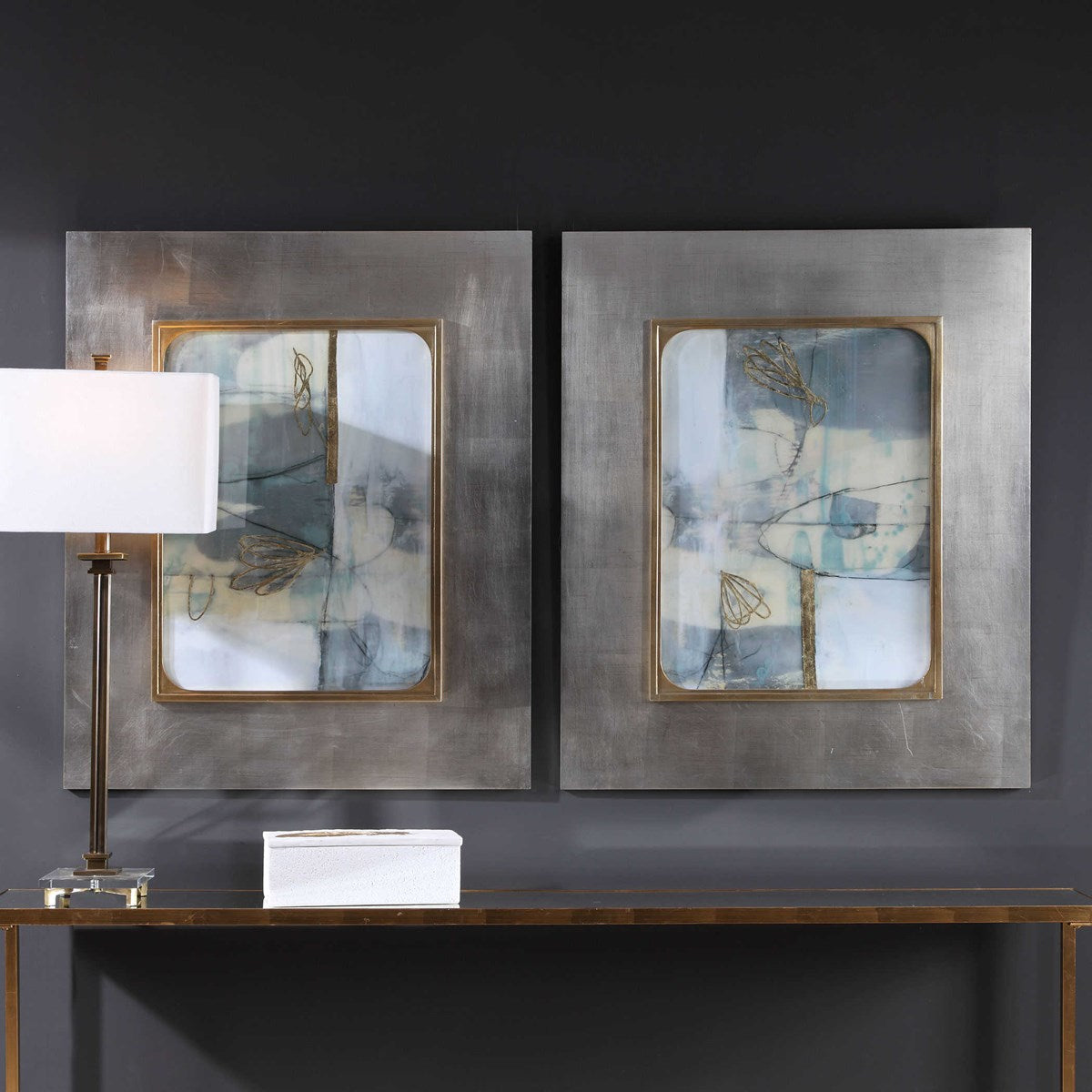 Uttermost Gilded Whimsy Set of 2 Abstract Framed Prints - Image 2