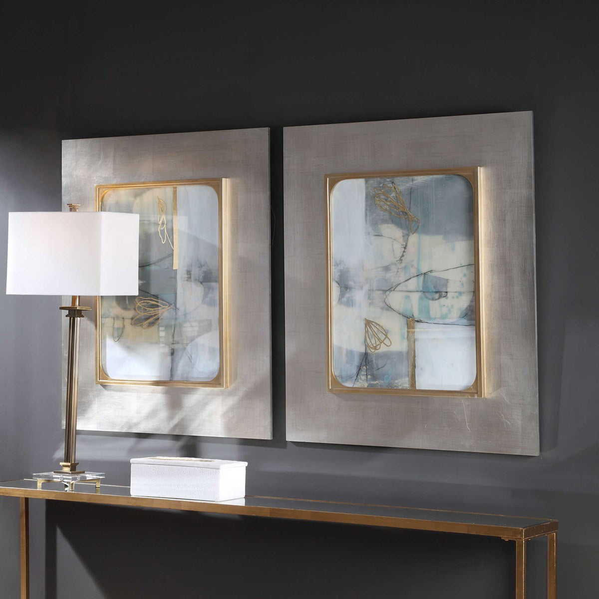 Uttermost Gilded Whimsy Set of 2 Abstract Framed Prints - Image 3