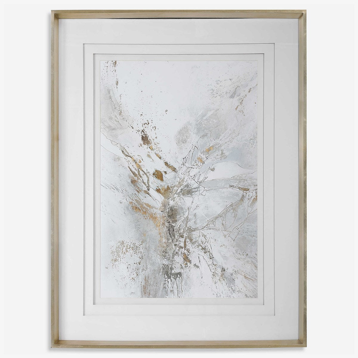 Uttermost Pathos Light Gray and White  Framed Print - Image 2