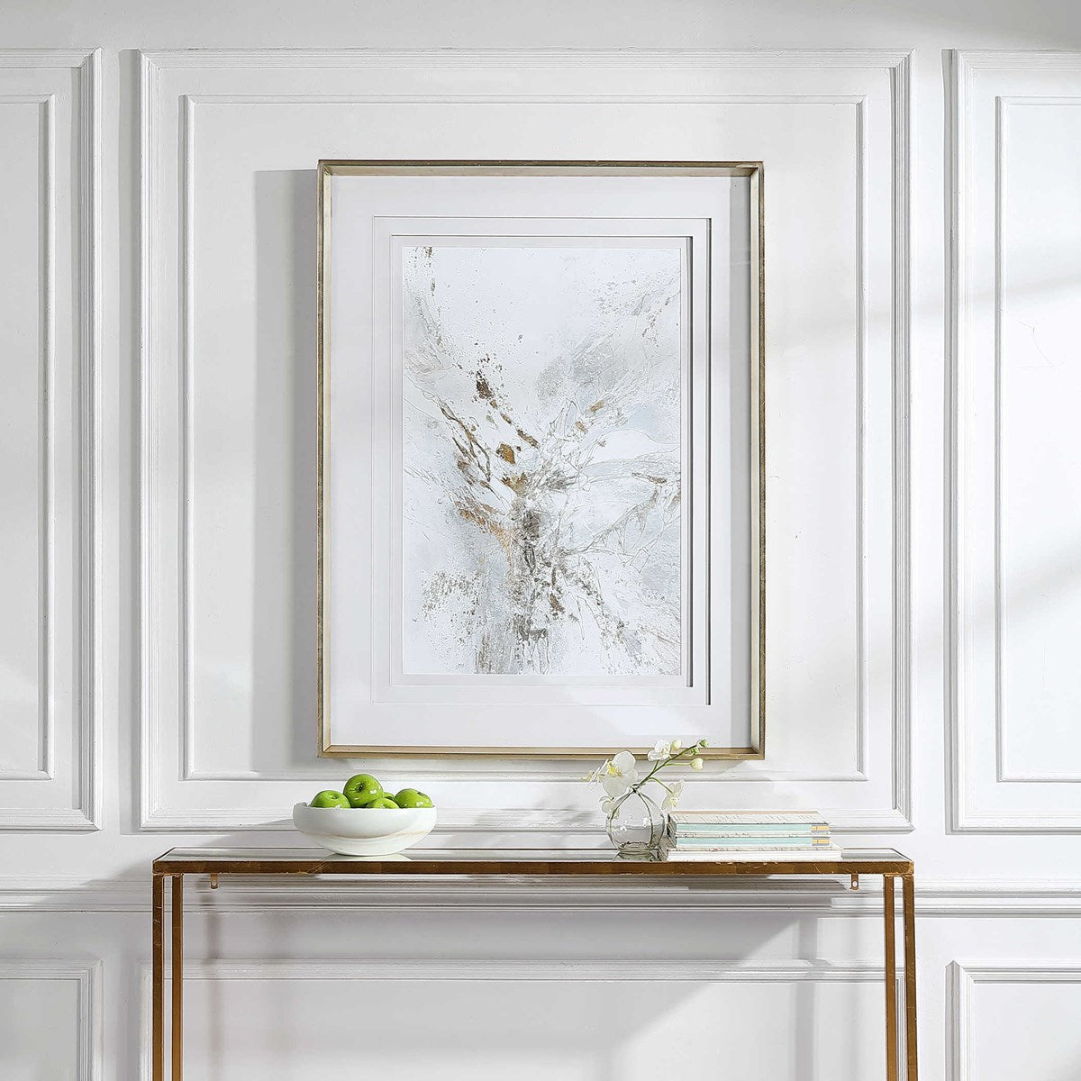 Uttermost Pathos Light Gray and White  Framed Print - Image 1