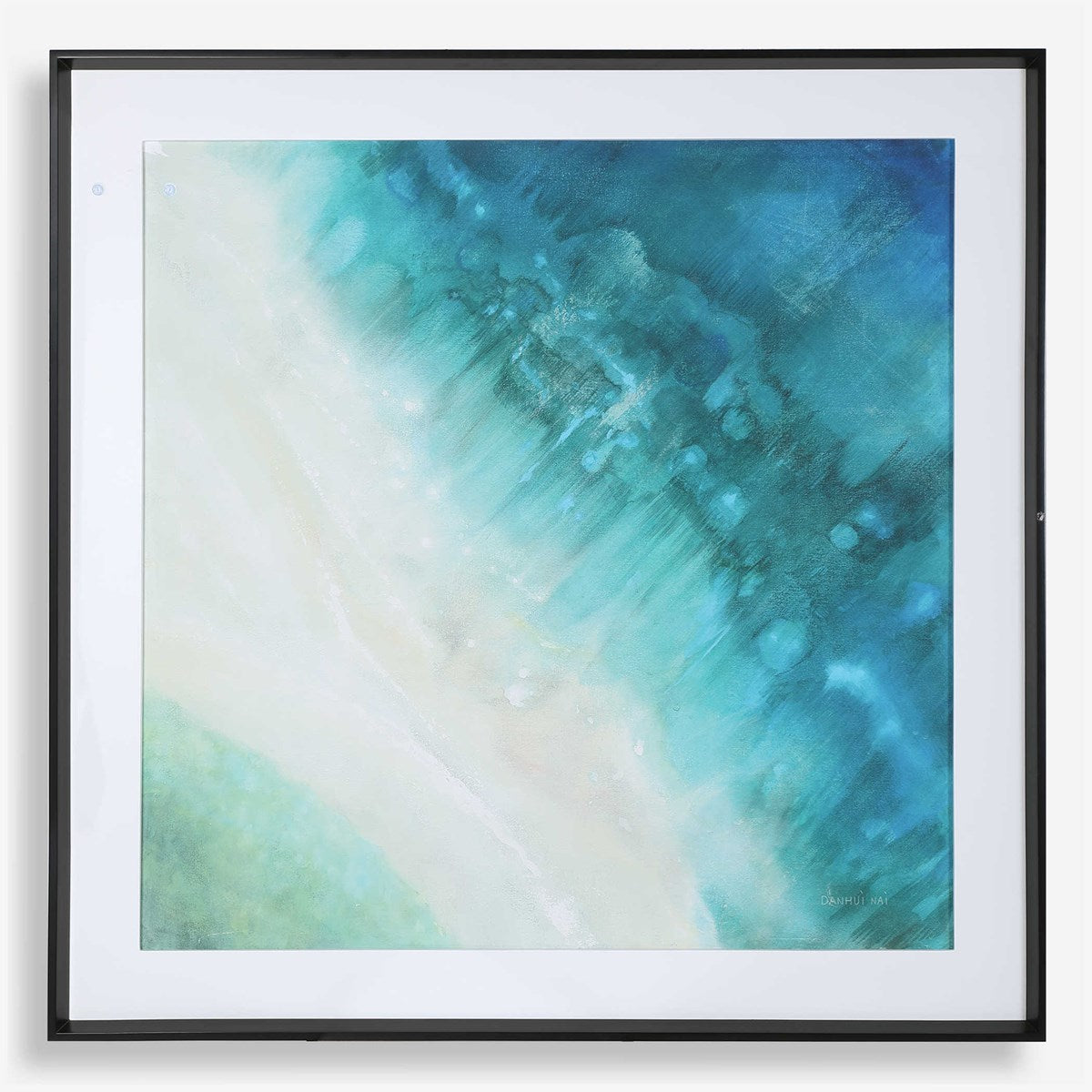 Uttermost Bird'S-Eye View Teal and Aqua Framed Print - Image 3