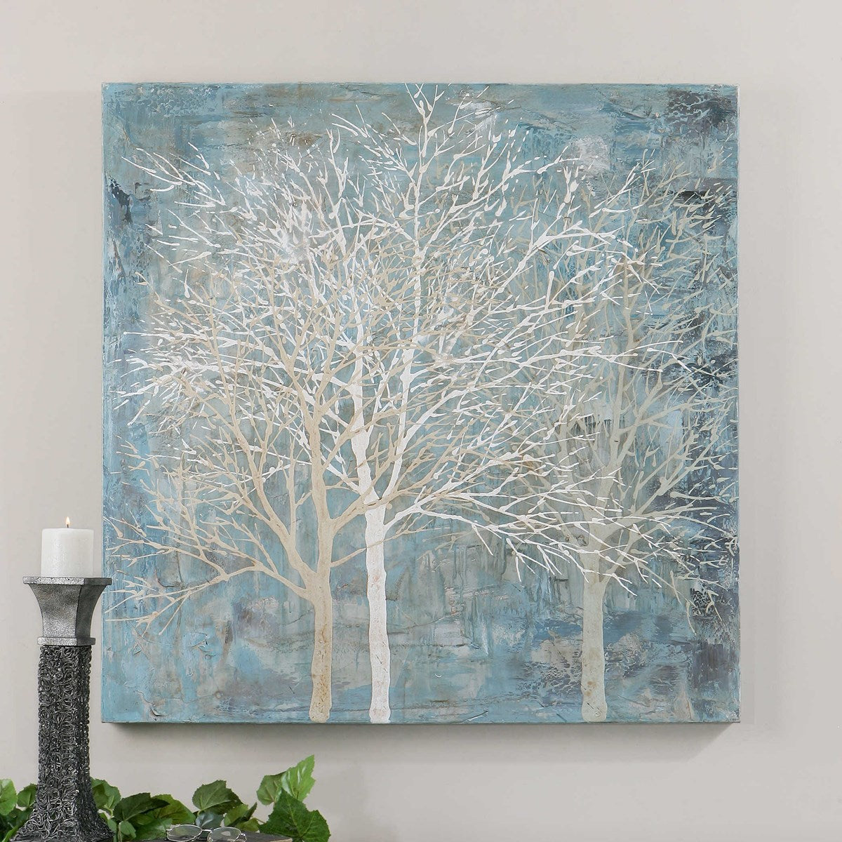 Uttermost Muted Silhouette Landscape Hand Painted Canvas - Image 2