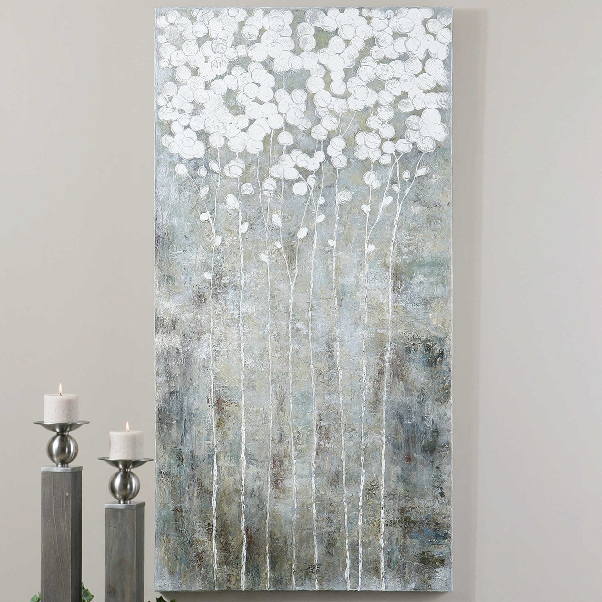 Uttermost Cotton Florals Contemporary Hand Painted Canvas - Image 2