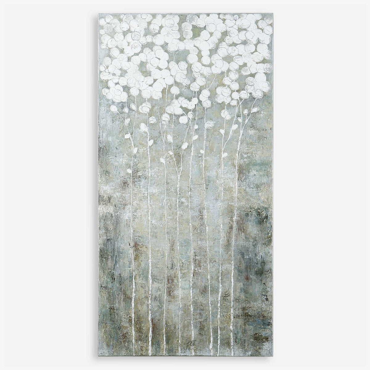 Uttermost Cotton Florals Contemporary Hand Painted Canvas - Image 1