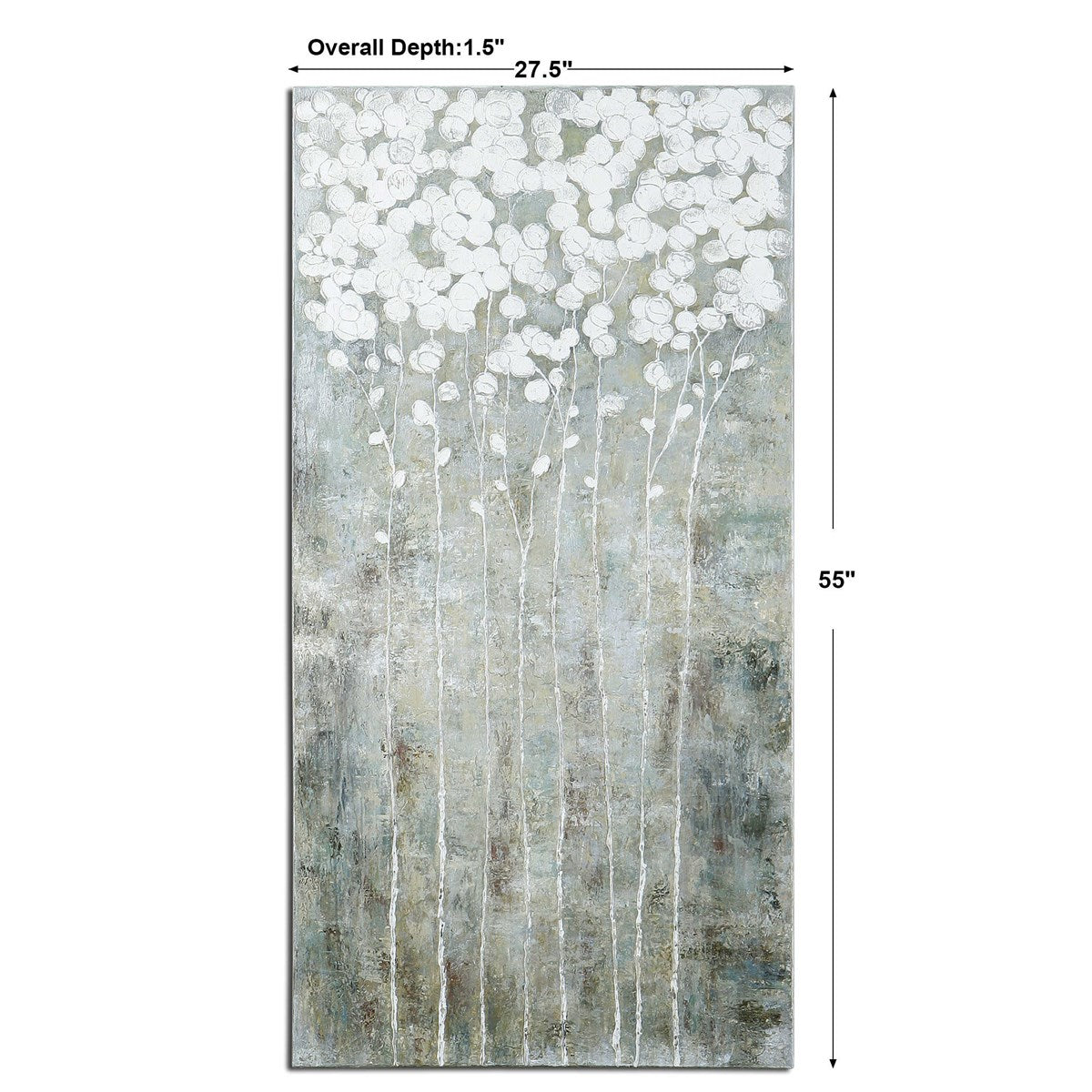 Uttermost Cotton Florals Contemporary Hand Painted Canvas - Image 3
