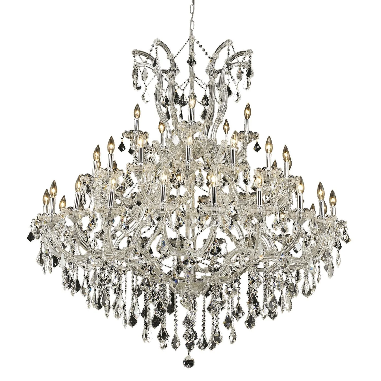 Maria Theresa Chrome Forty-One Light 52-Inch Chandelier with Royal Cut Clear Crystal - Image 1