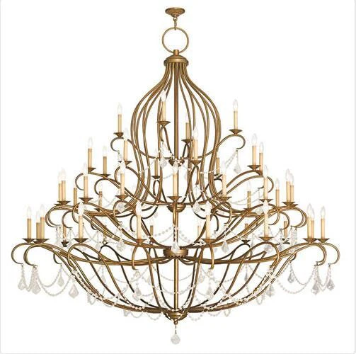 Gold Leaf 79.5-Inch 44-Light Grand Foyer Chandelier - Image 1