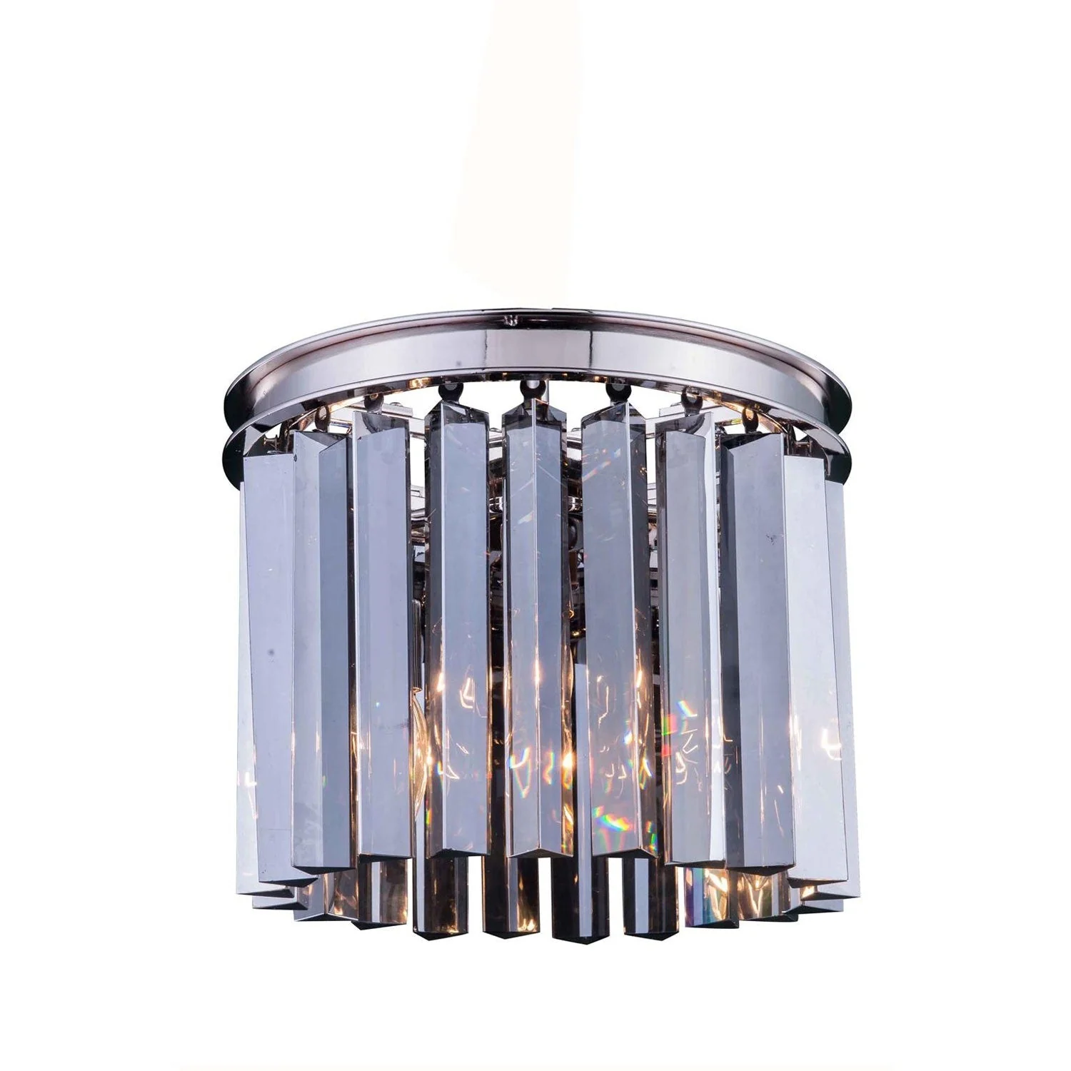 Sydney Polished Nickel Twelve-Inch Flushmount with Royal Cut Silver Shade Crystals - Image 1