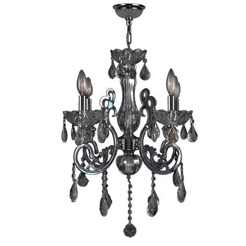 Chrome Four-Light Chandelier - Image 1