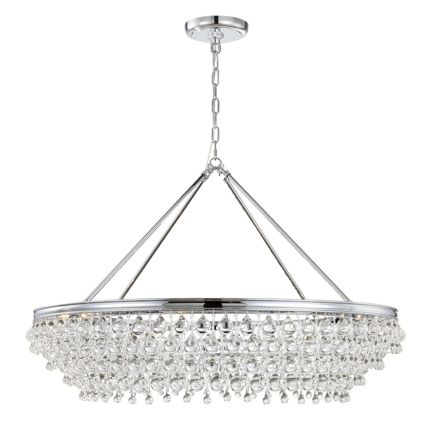 Group Calypso Polished Chrome 40-Inch Eight-Light Pendant - Image 1