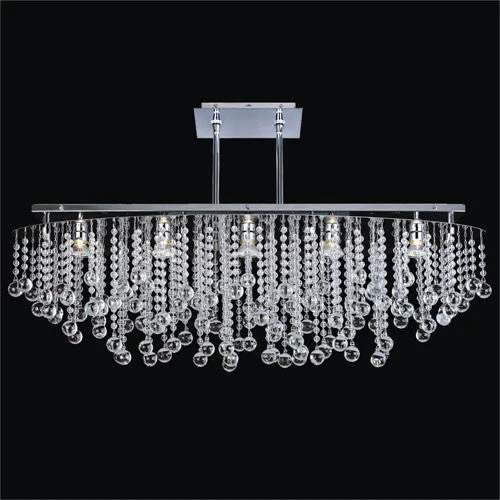 Crystal Rain Crystal Five Light Island Pendant - Image 1