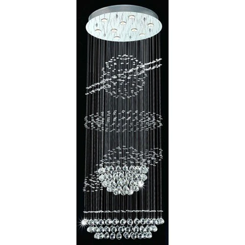 Galaxy Chrome Nine-Light 28-Inch Pendant with Royal Cut Clear Crystal - Image 1