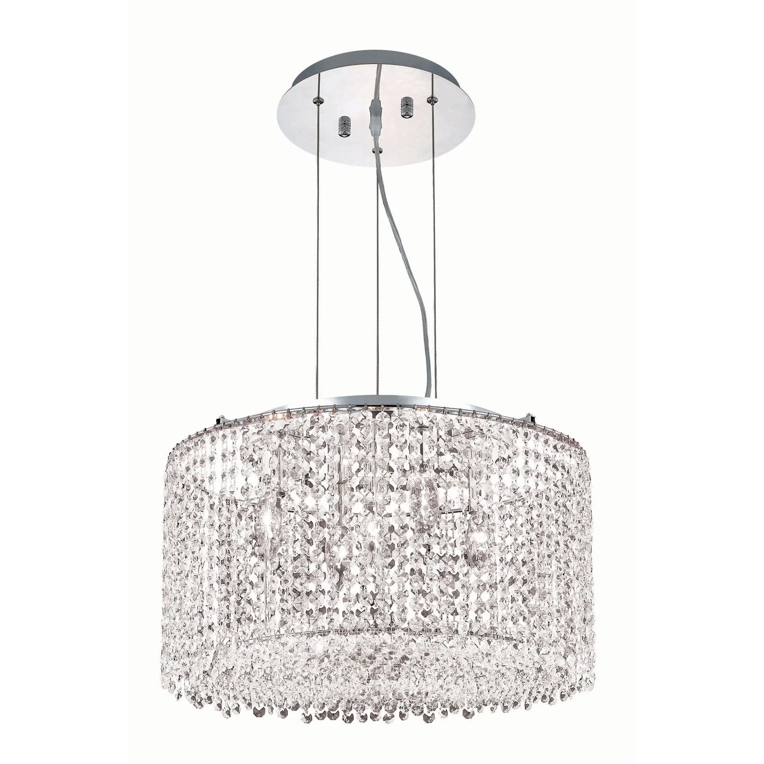Moda Chrome Five-Light Pendant with Royal Cut Crystal - Image 1