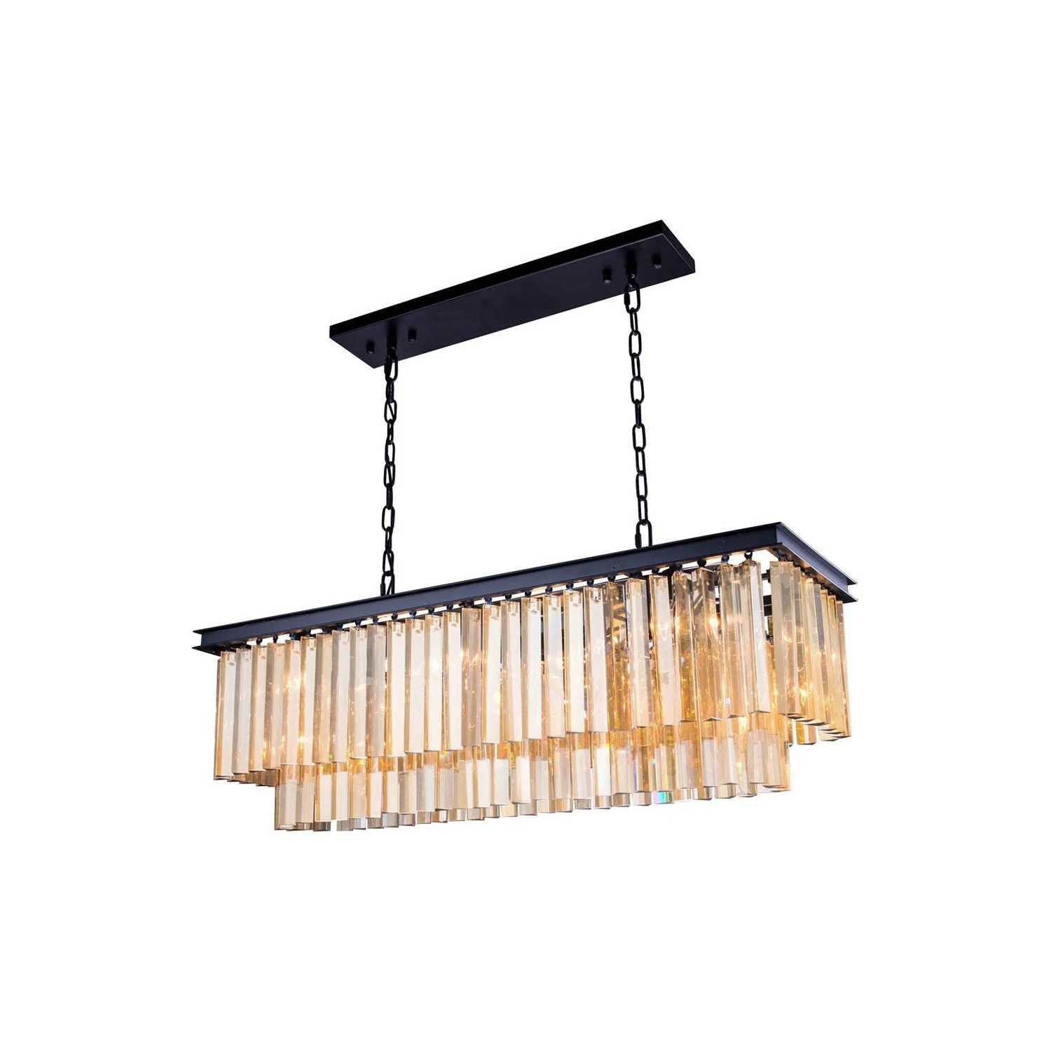 Sydney Mocha Brown Fourteen-Inch Pendant with Royal Cut Golden Teak Crystals - Image 1